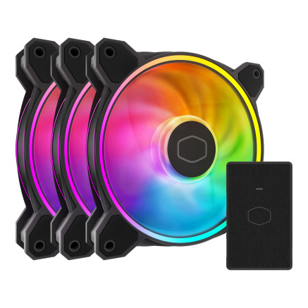 Cooler Master MasterFan MF120 Halo² 3in1 Boitier PC Ventilateur 12 cm Noir 3 pièce(s)