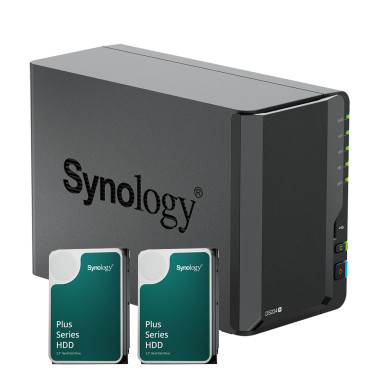 Bundle Synology DiskStation DS224+, NAS, Bureau, Intel® Celeron®, J4125, 2 Go, DDR4, + 2DD de 8To