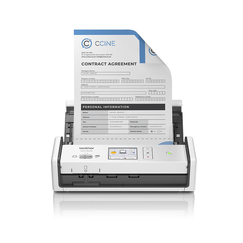 Brother ADS-1800W Scanner ADF 1200 x 1200 DPI A4 Blanc Brother ADS-1800W Scanner ADF 1200 x 1200 DPI A4 Blanc