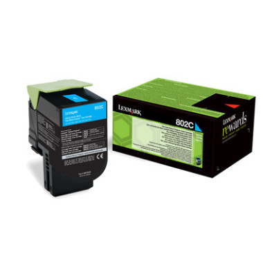 Lexmark 802C Cartouche de toner 1 pièce(s) Original Cyan