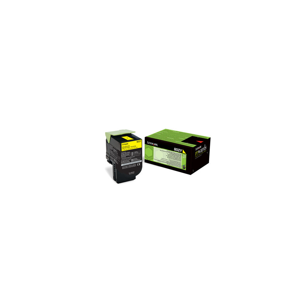Lexmark 802Y Cartouche de toner 1 pièce(s) Original Jaune