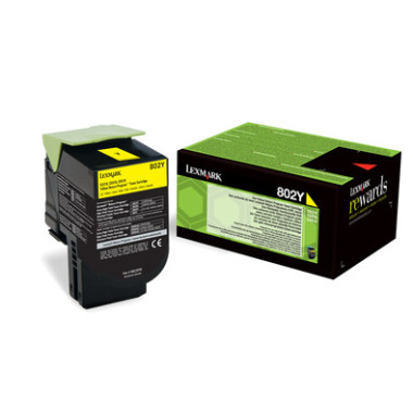 Lexmark 802Y Cartouche de toner 1 pièce(s) Original Jaune