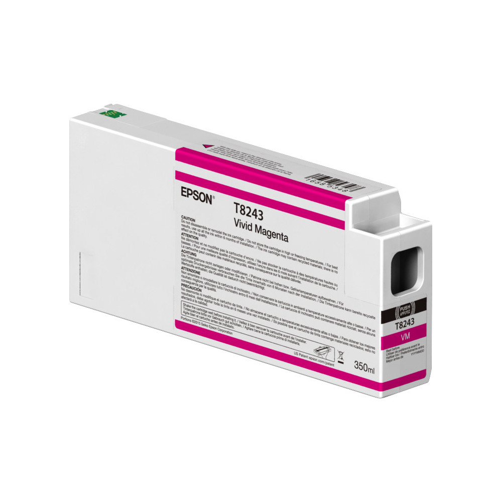 Epson Singlepack Vivid Magenta T824300 UltraChrome HDX HD 350ml Epson Singlepack Vivid Magenta T824300 UltraChrome HDX HD 350ml