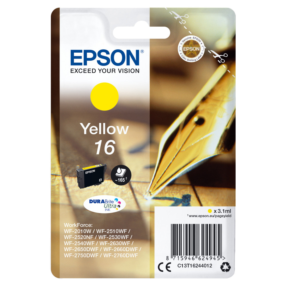 Epson Pen and crossword Cartouche "Stylo à plume" 16 - Encre DURABrite Ultra J Epson Pen and crossword Cartouche "Stylo à plume" 16 - Encre DURABrite Ultra J