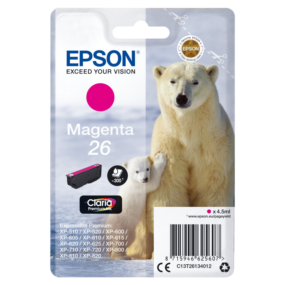 Epson Polar bear Cartouche "Ours Polaire" - Encre Claria Premium M Epson Polar bear Cartouche "Ours Polaire" - Encre Claria Premium M