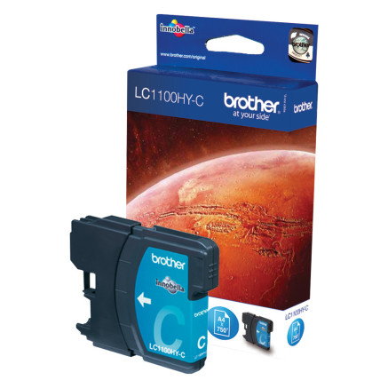 Brother Cartouche d'encre LC1100HYC originale à haut rendement – Cyan