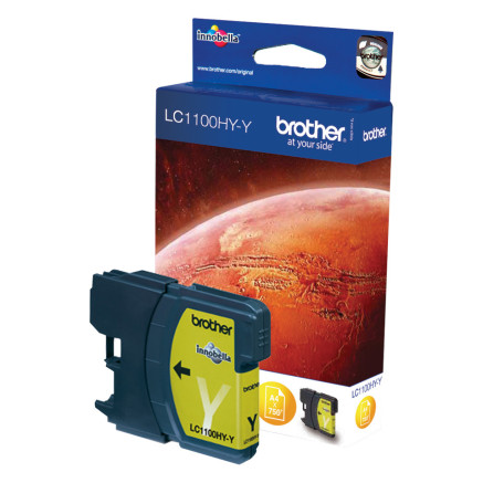 Brother Cartouche d'encre LC1100HYY originale à haut rendement – Jaune