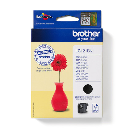 Brother LC121BK - Cartouche d'encre originale – Noir