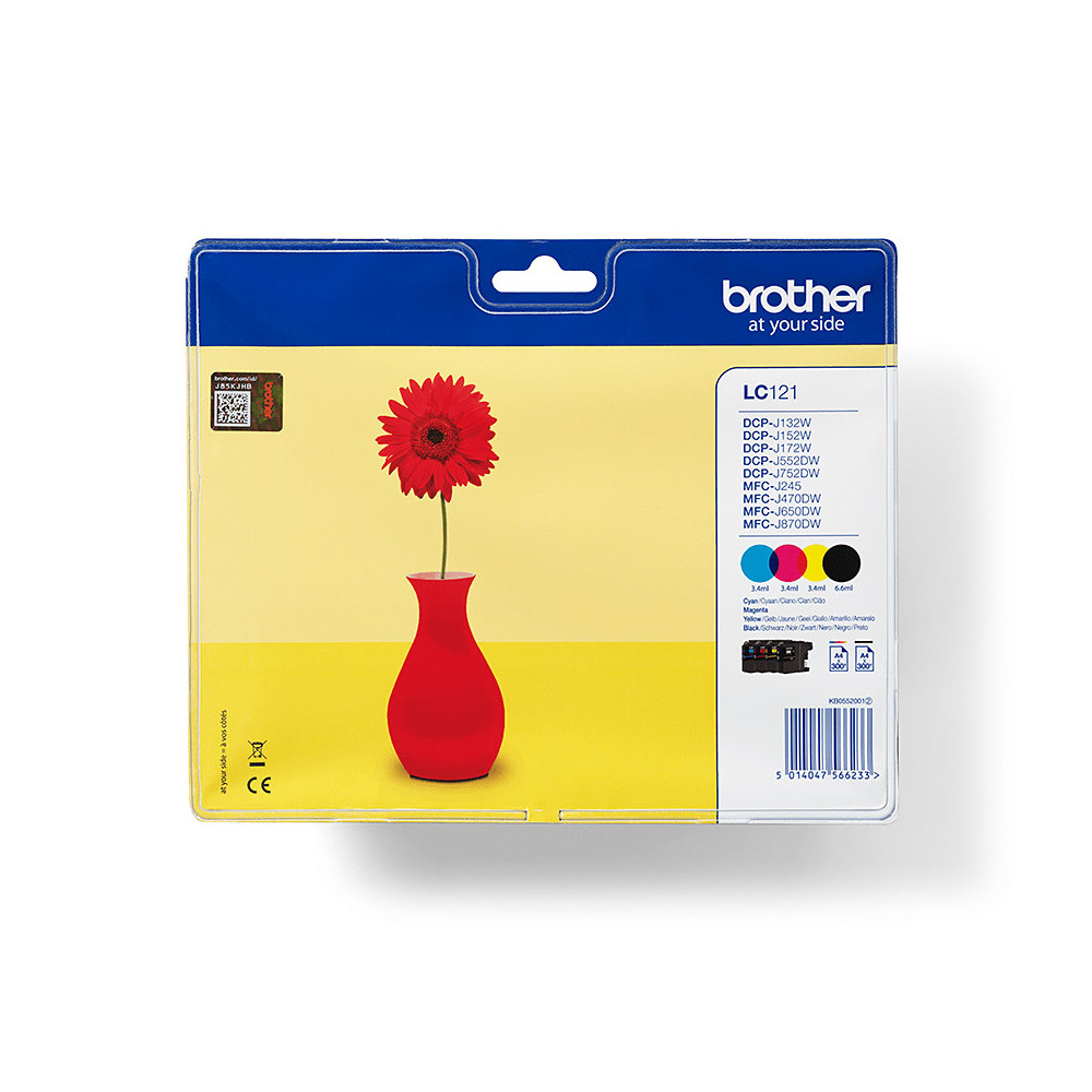 Brother LC121VALBP - Pack de cartouches d'encre originales Brother LC121VALBP - Pack de cartouches d'encre originales