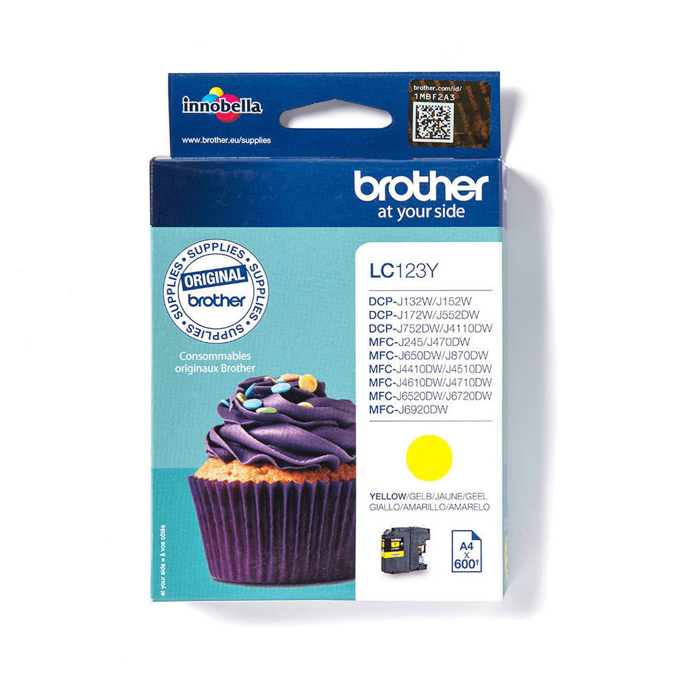 Brother LC123Y - Cartouche d'encre originale – Jaune Brother LC123Y - Cartouche d'encre originale – Jaune
