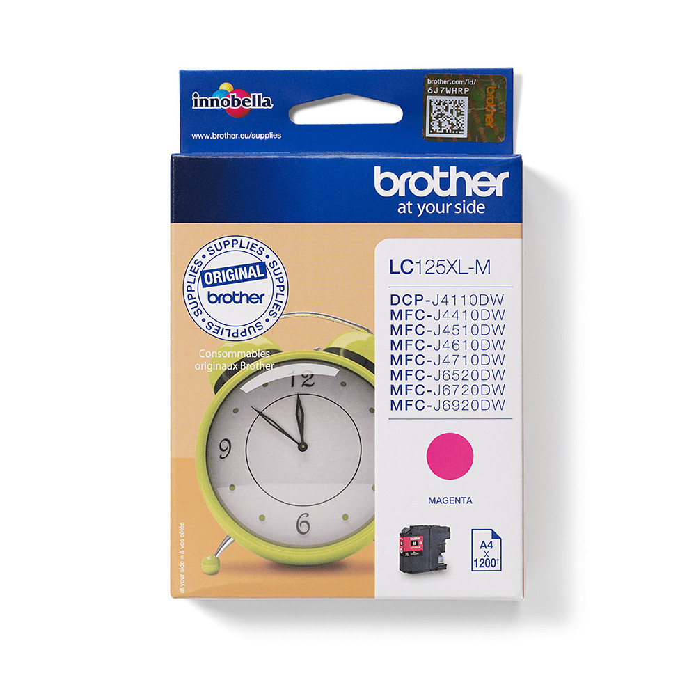 Brother LC125XLM cartouche jet d'encre magenta Brother LC125XLM cartouche jet d'encre magenta