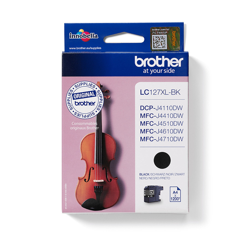Brother LC127XLBK - Cartouche d'encre originale à haut rendement – Noir Brother LC127XLBK - Cartouche d'encre originale à haut rendement – Noir