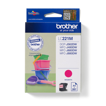 Brother LC221M cartouche d'encre 1 pièce(s) Original Magenta