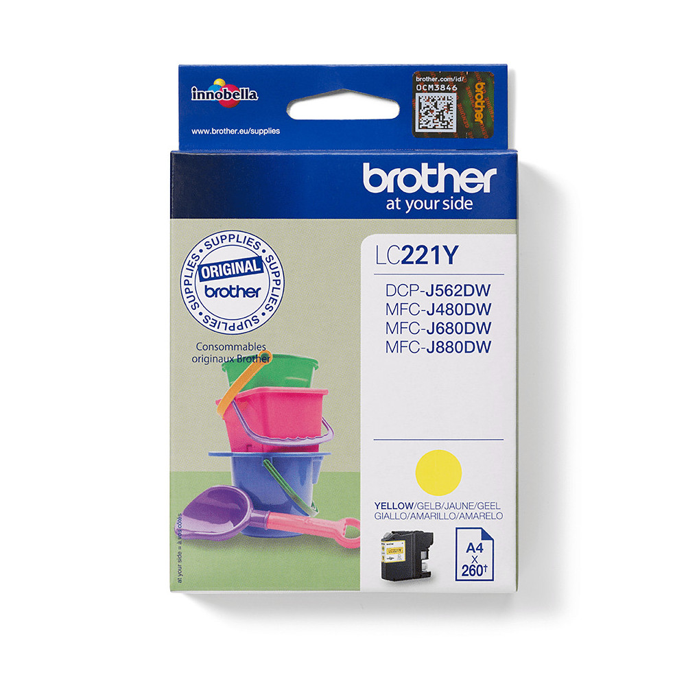 Brother LC221Y - Cartouche d'encre originale - Jaune Brother LC221Y - Cartouche d'encre originale - Jaune