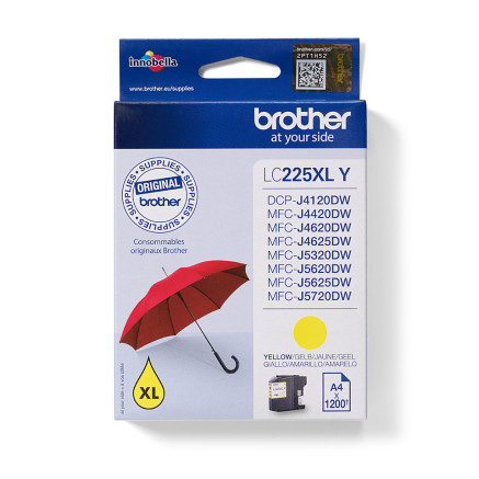 Brother LC225XLY - Cartouche d'encre originale - Jaune