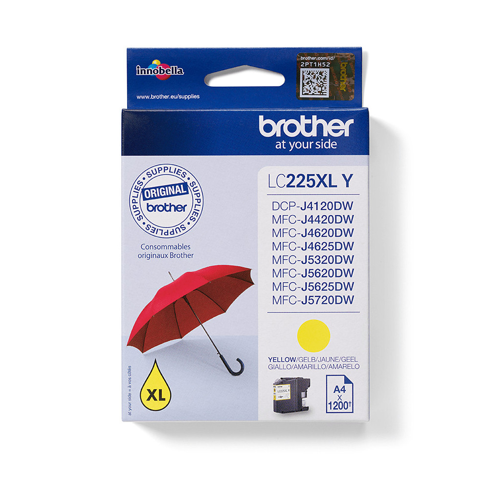 Brother LC225XLY - Cartouche d'encre originale - Jaune Brother LC225XLY - Cartouche d'encre originale - Jaune