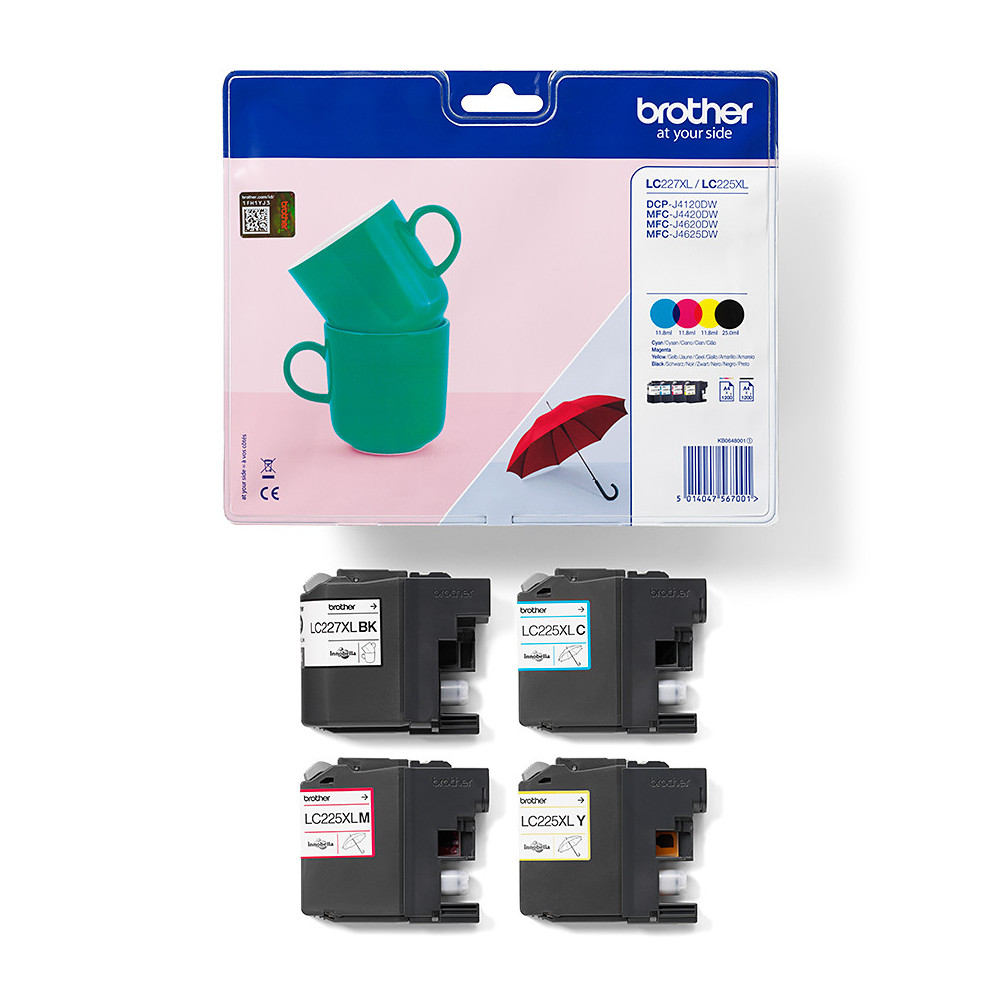 Brother LC-227XLVALBP cartouche d'encre 4 pièce(s) Original Noir, Cyan, Magenta, Jaune