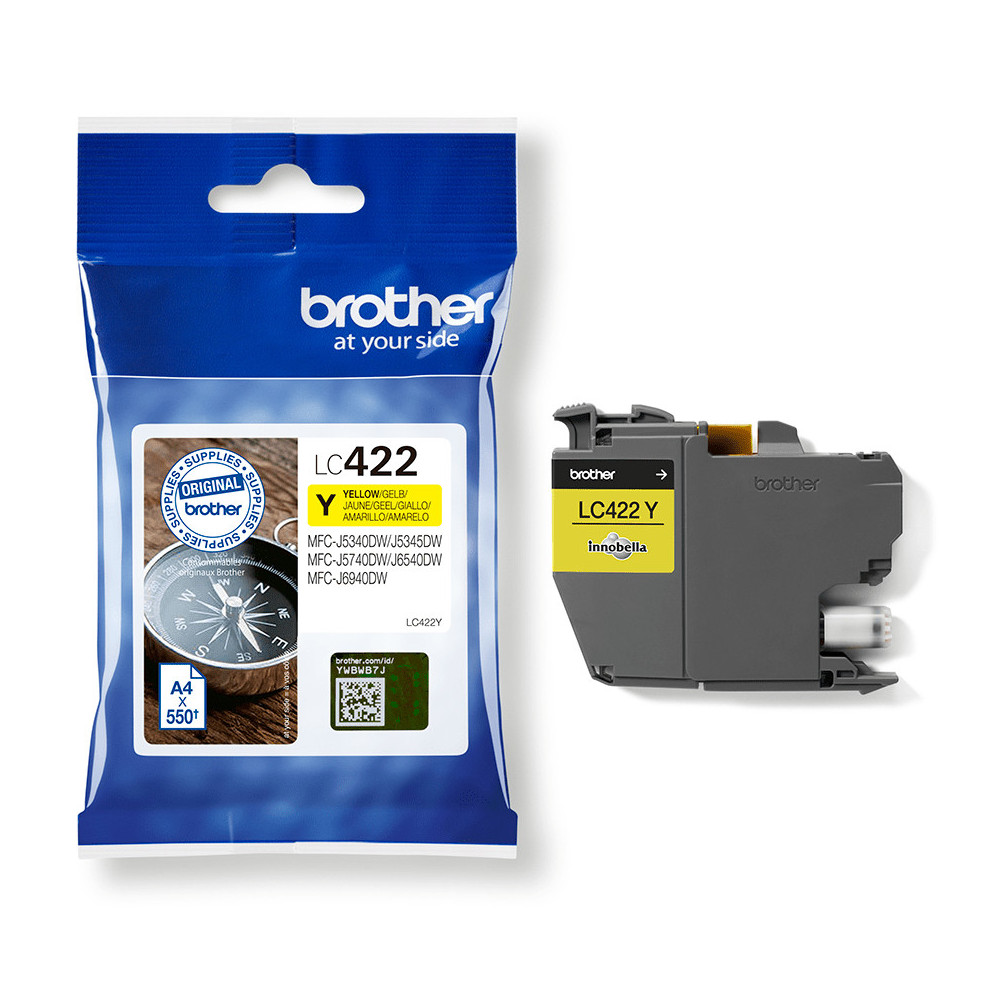 Brother LC-422Y cartouche d'encre 1 pièce(s) Original Jaune