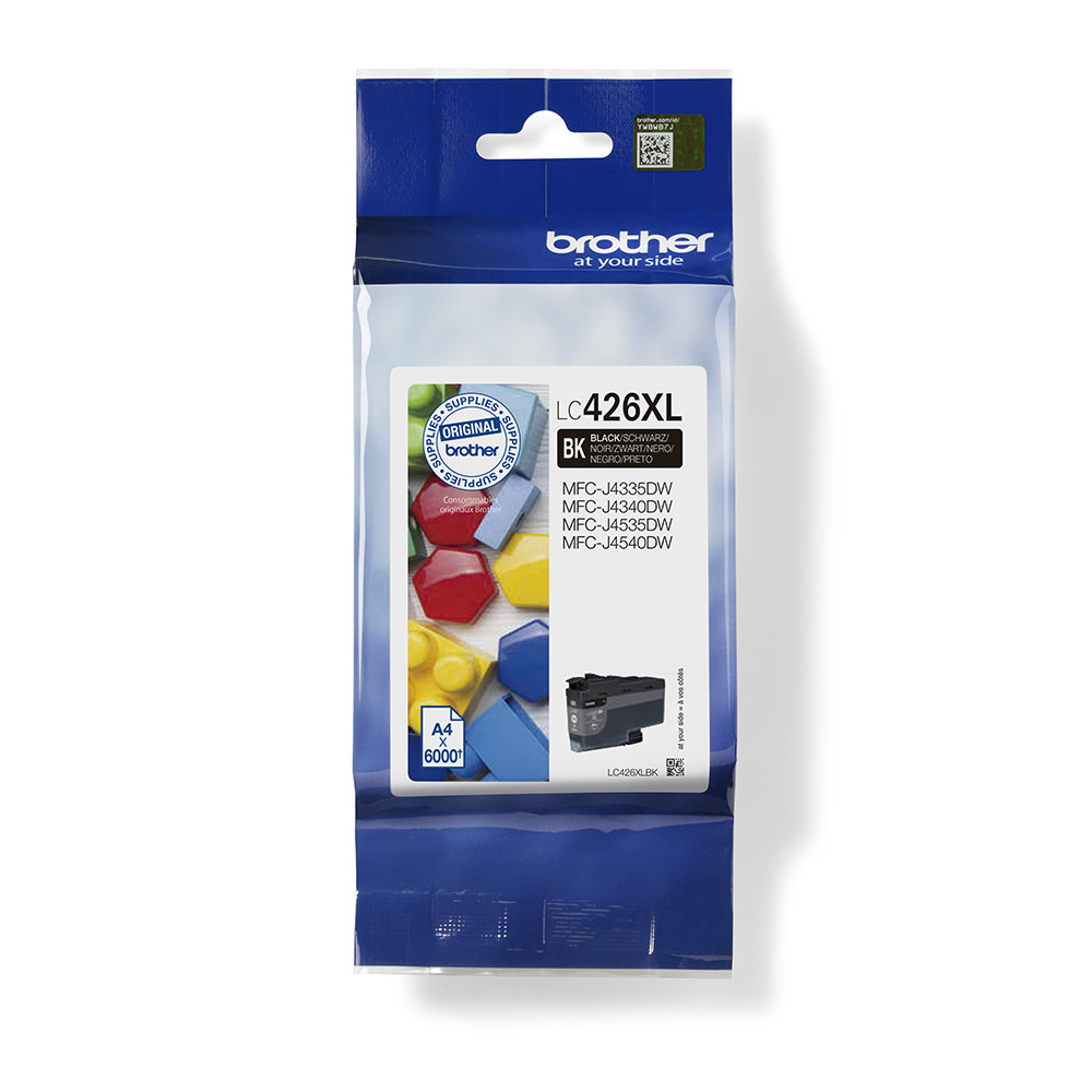 Brother LC426XLBK - Cartouche d'encre XL transparente et durable - Noir Brother LC426XLBK - Cartouche d'encre XL transparente et durable - Noir