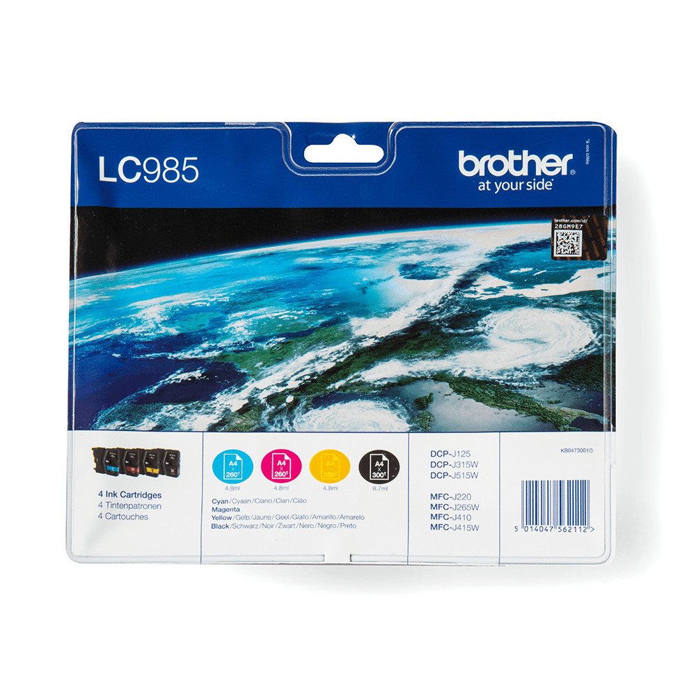 Brother LC985VALBP - Pack de cartouches d'encre originales Brother LC985VALBP - Pack de cartouches d'encre originales