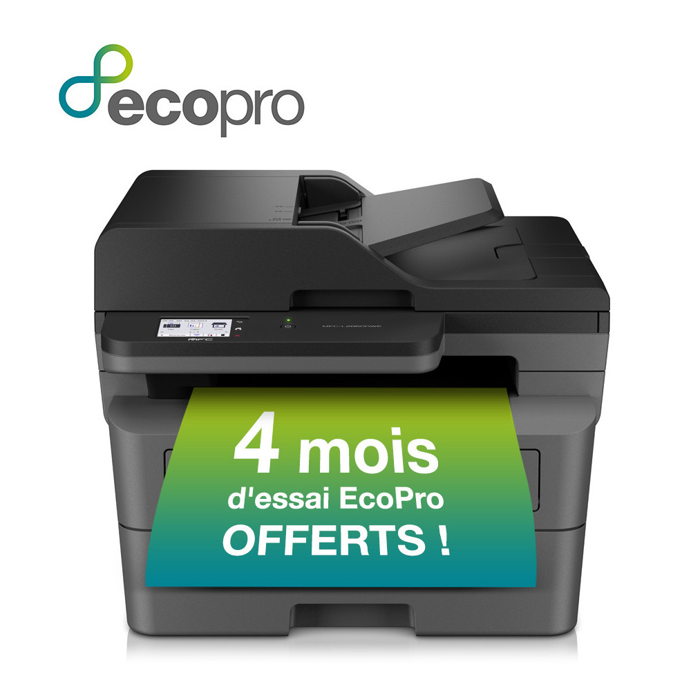 Brother MFC-L2860DWE - Imprimante multifonction laser 4-en-1 monochrome A4 compacte et réseau Ethernet - 6 mois d'abonnement