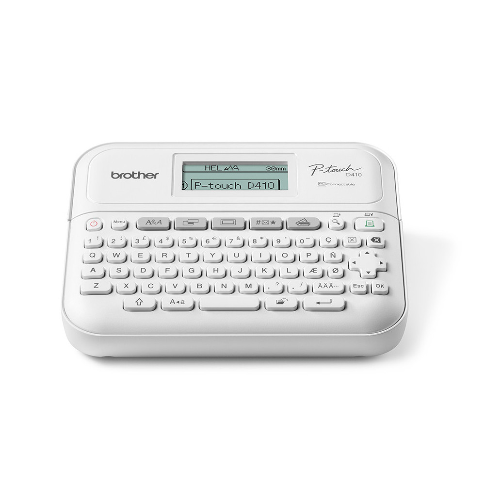 Brother PT-D410 imprimante pour étiquettes Transfert thermique 180 x 180 DPI 20 mm sec Avec fil TZe QWERTY Brother PT-D410 imprimante pour étiquettes Transfert thermique 180 x 180 DPI 20 mm sec Avec fil TZe QWERTY
