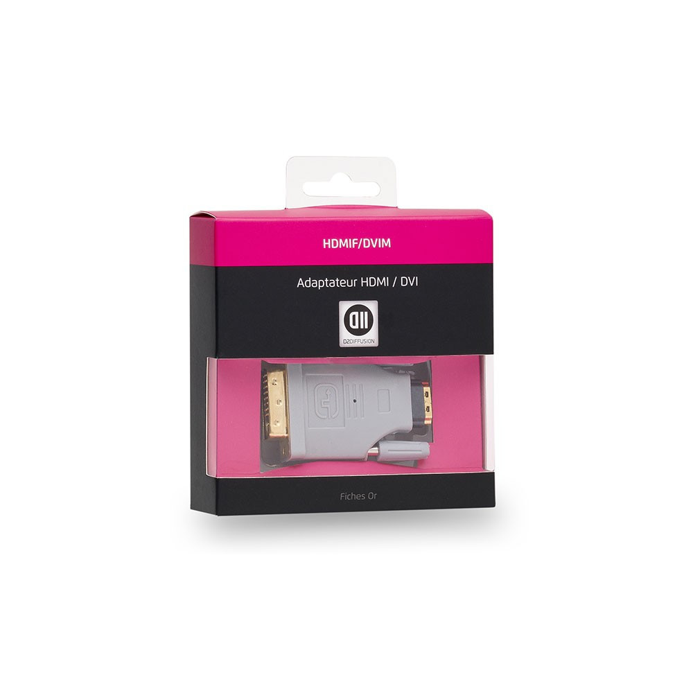 D2 Diffusion D2ADPHDMIFDVIM changeur de genre de câble HDMI Type A (Standard) DVI D2 Diffusion D2ADPHDMIFDVIM changeur de genre de câble HDMI Type A (Standard) DVI