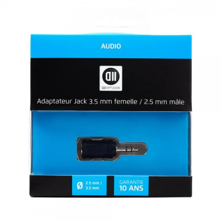 D2 Diffusion D2ADPJK3F2M changeur de genre de câble 2.5mm 3,5mm Noir