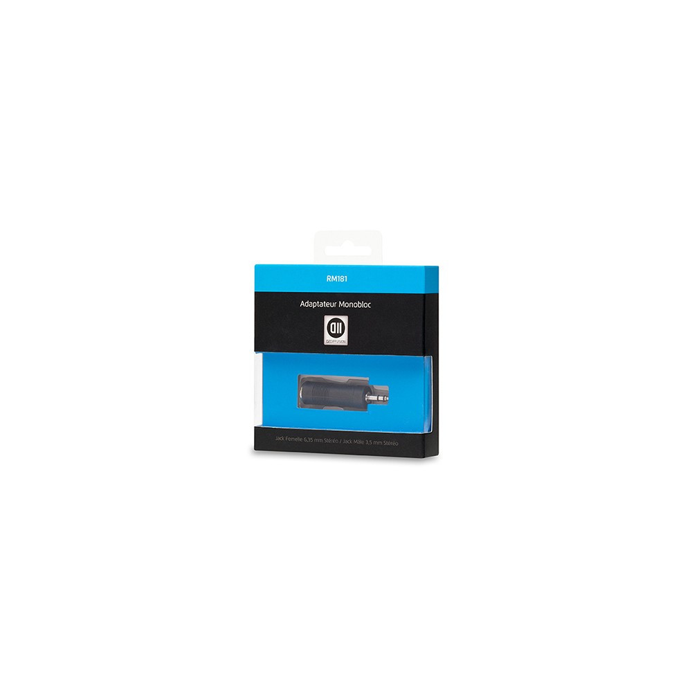 D2 Diffusion D2ADPJK6F3M changeur de genre de câble 6.35mm 3,5mm Noir D2 Diffusion D2ADPJK6F3M changeur de genre de câble 6.35mm 3,5mm Noir