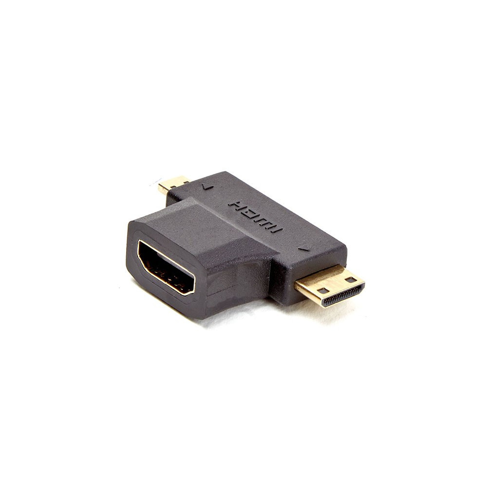 D2 Diffusion D2ADPMICROMINIHDMI changeur de genre de câble HDMI Type A (Standard) Mini-HDMI + Micro-HDMI Noir D2 Diffusion D2ADPMICROMINIHDMI changeur de genre de câble HDMI Type A (Standard) Mini-HDMI + Micro-HDMI Noir