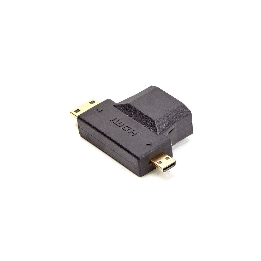 D2 Diffusion D2ADPMICROMINIHDMI changeur de genre de câble HDMI Type A (Standard) Mini-HDMI + Micro-HDMI Noir