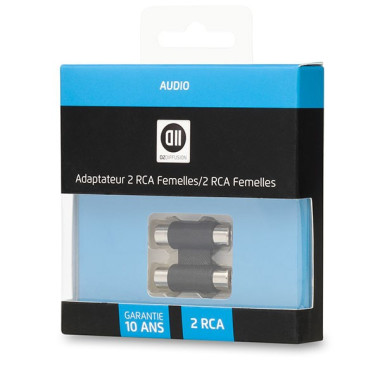 D2 Diffusion D2ADPRCA2F changeur de genre de câble 2 x RCA 2 RCA Noir