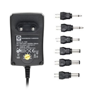 D2 Diffusion D2AL1500 adaptateur de puissance & onduleur Intérieure 18 W Noir