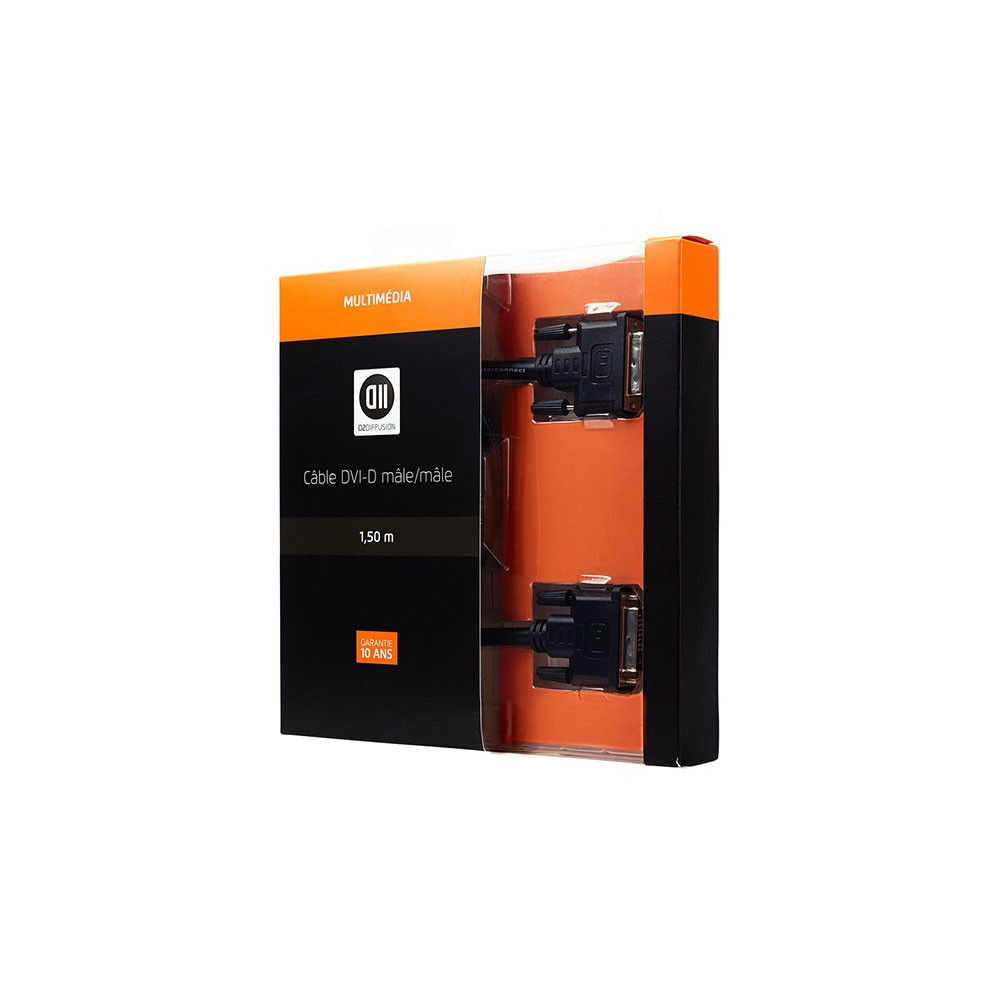 D2 Diffusion D2DVIDVI150 câble DVI 1,5 m DVI-D Noir D2 Diffusion D2DVIDVI150 câble DVI 1,5 m DVI-D Noir