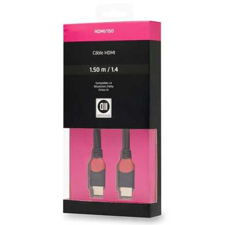 D2 Diffusion D2HDMI150 câble HDMI 1,5 m HDMI Type A (Standard) Noir, Rose