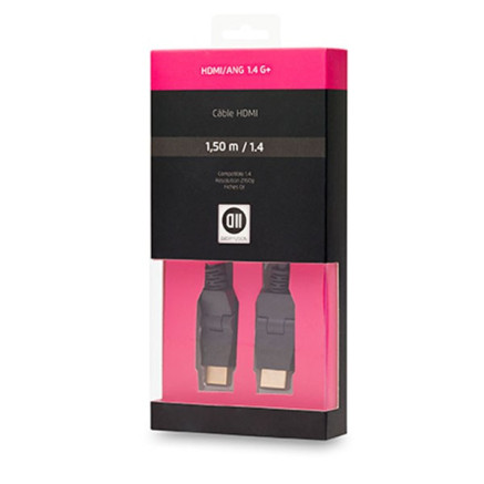 D2 Diffusion D2HDMI150ROT câble HDMI 1,5 m HDMI Type A (Standard) Noir