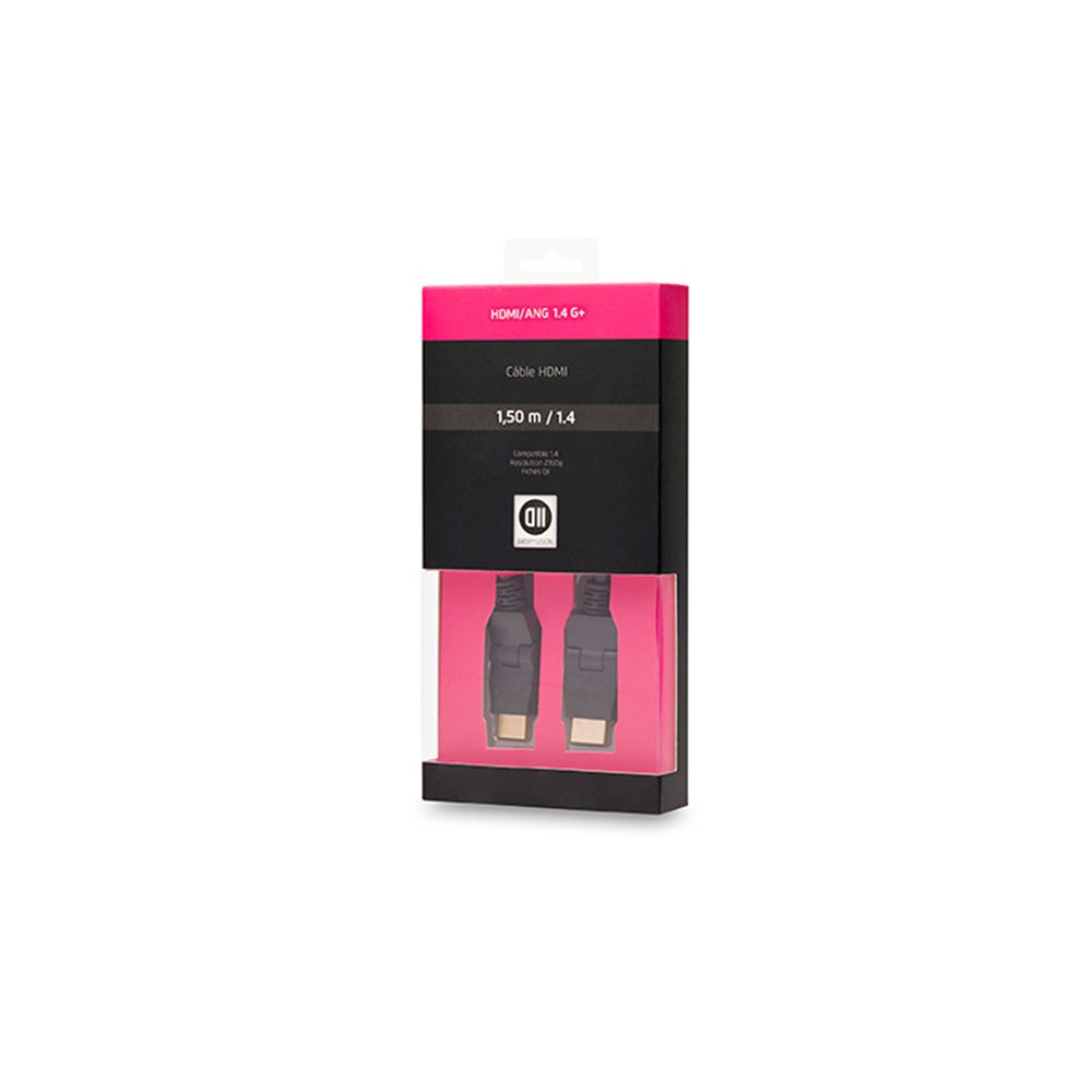 D2 Diffusion D2HDMI150ROT câble HDMI 1,5 m HDMI Type A (Standard) Noir D2 Diffusion D2HDMI150ROT câble HDMI 1,5 m HDMI Type A (Standard) Noir
