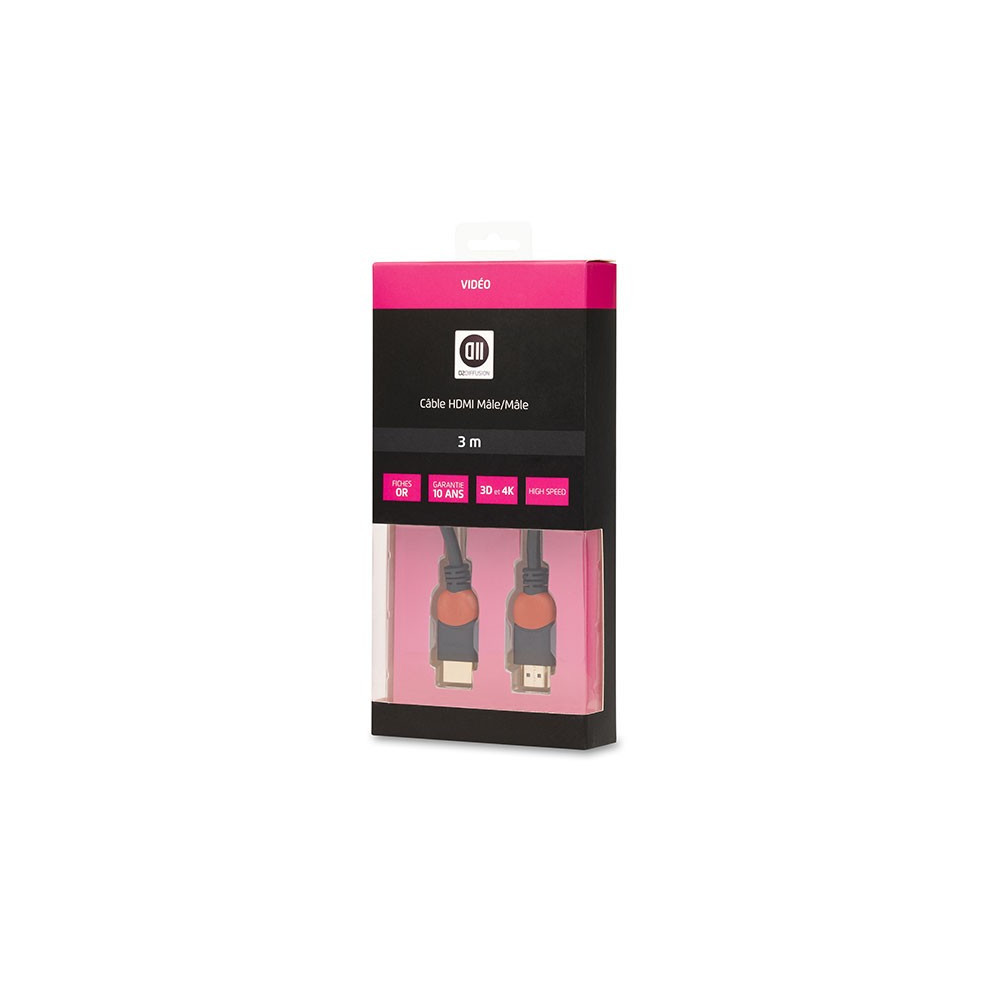 D2 Diffusion D2HDMI300 câble HDMI 3 m HDMI Type A (Standard) Noir D2 Diffusion D2HDMI300 câble HDMI 3 m HDMI Type A (Standard) Noir
