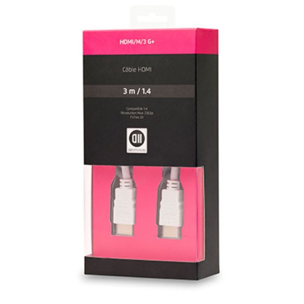 D2 Diffusion D2HDMI300B câble HDMI 3 m HDMI Type A (Standard) Blanc