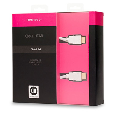 D2 Diffusion D2HDMI500B câble HDMI 5 m HDMI Type A (Standard) Blanc