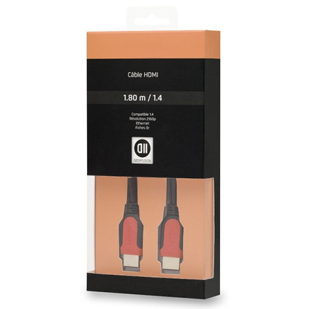 D2 Diffusion D2HDMI500MU câble HDMI 5 m HDMI Type A (Standard) Noir, Rouge