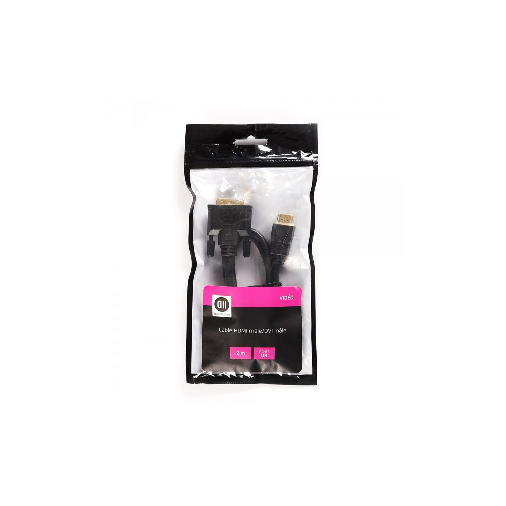 D2 Diffusion D2HDMIDVI200 câble vidéo et adaptateur HDMI Type A (Standard) DVI Noir D2 Diffusion D2HDMIDVI200 câble vidéo et adaptateur HDMI Type A (Standard) DVI Noir