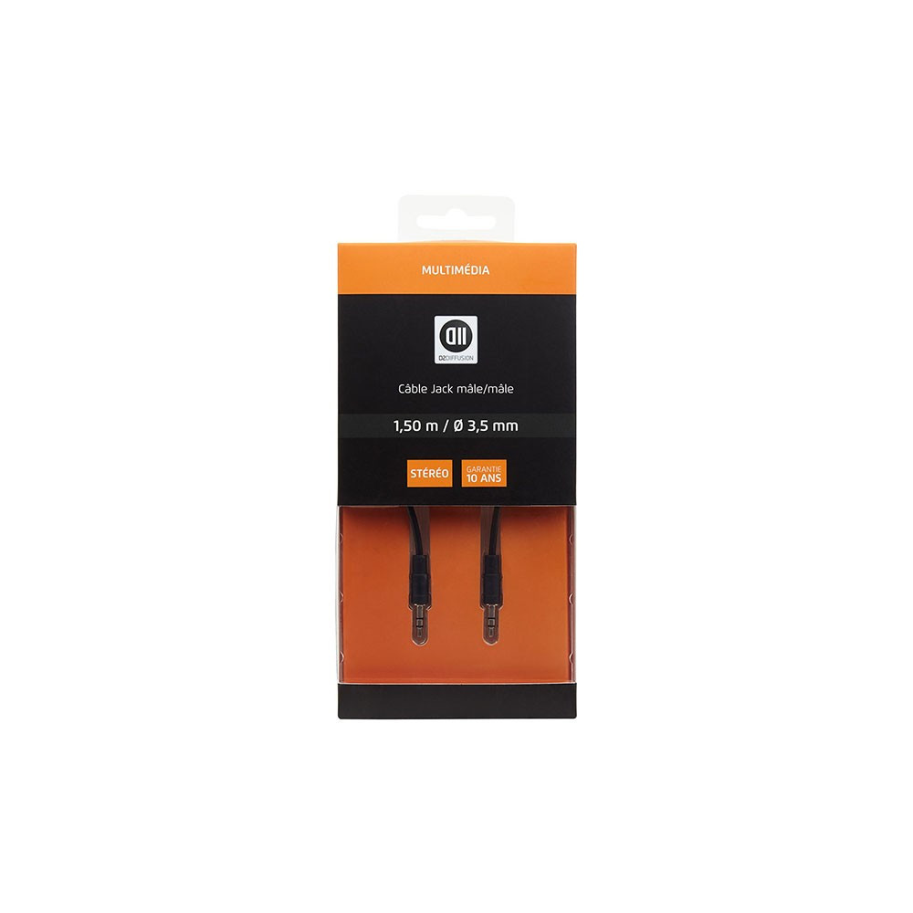 D2 Diffusion D2JK150MU câble audio 1,5 m 3,5mm Noir D2 Diffusion D2JK150MU câble audio 1,5 m 3,5mm Noir