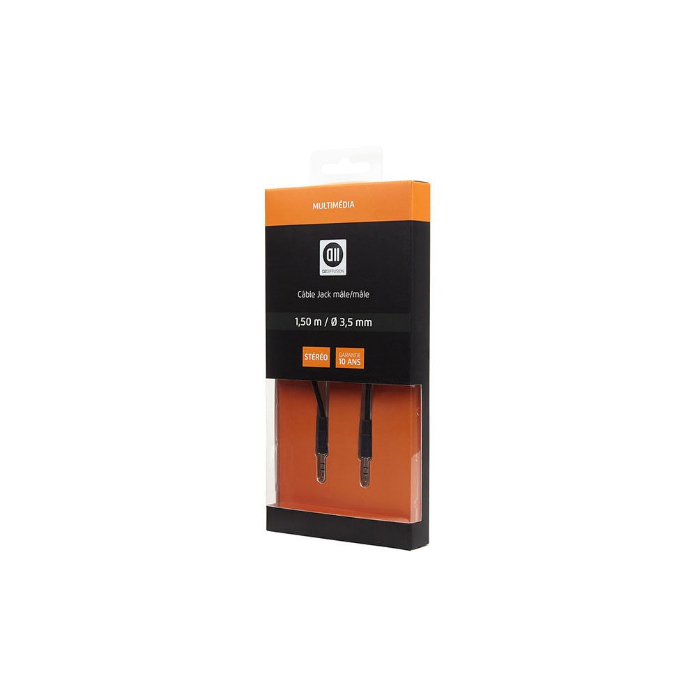 D2 Diffusion D2JK150MU câble audio 1,5 m 3,5mm Noir