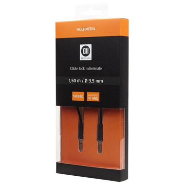 D2 Diffusion D2JK150MU câble audio 1,5 m 3,5mm Noir