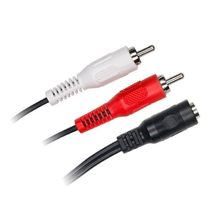 D2 Diffusion D2JKFRCA015 câble audio 0,15 m 3,5mm 2 x RCA Noir