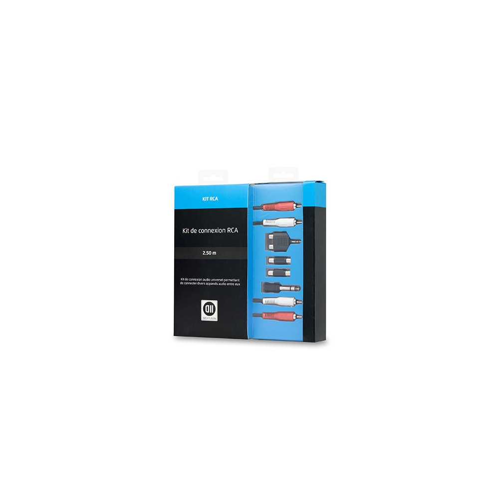 D2 Diffusion D2KITRCA câble audio 2,5 m 2 x RCA Noir D2 Diffusion D2KITRCA câble audio 2,5 m 2 x RCA Noir
