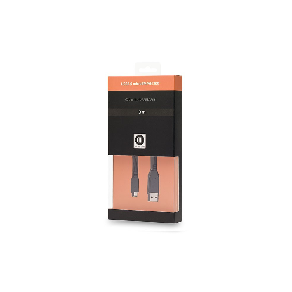 D2 Diffusion D2MICROUSB300 câble USB USB 2.0 3 m USB A Micro-USB B Noir D2 Diffusion D2MICROUSB300 câble USB USB 2.0 3 m USB A Micro-USB B Noir