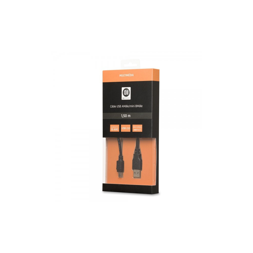 D2 Diffusion D2MINIUSB150 câble USB USB 2.0 1,5 m USB A Mini-USB A Noir D2 Diffusion D2MINIUSB150 câble USB USB 2.0 1,5 m USB A Mini-USB A Noir
