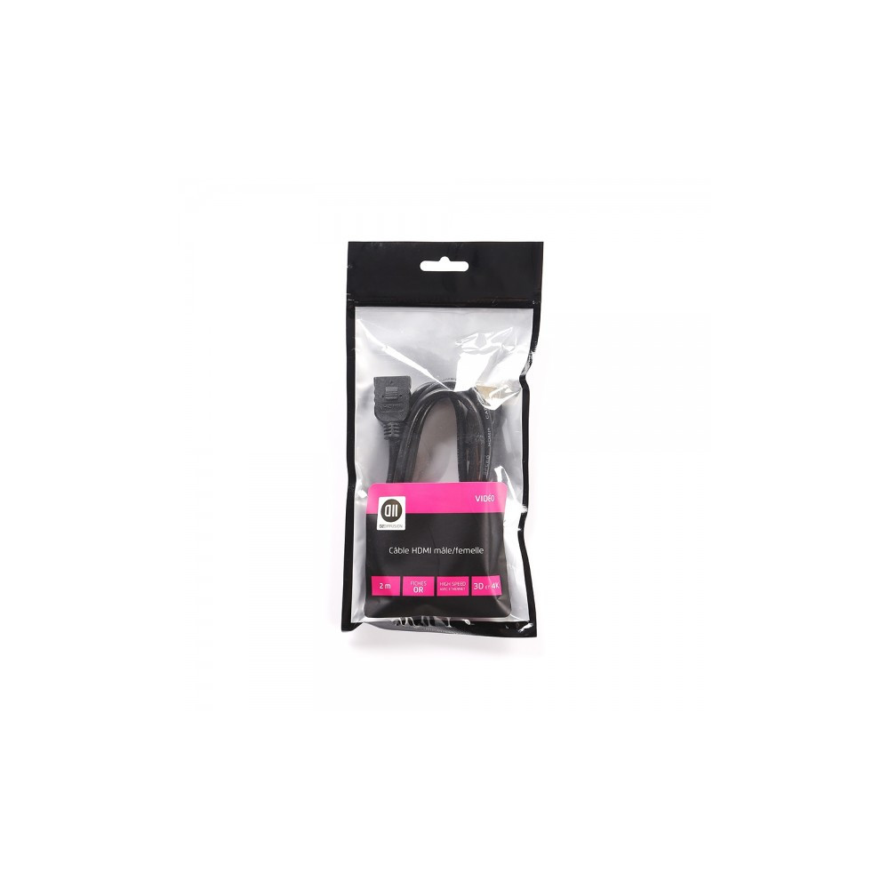 D2 Diffusion D2RALHDMI200SACH câble HDMI 2 m HDMI Type A (Standard) Noir D2 Diffusion D2RALHDMI200SACH câble HDMI 2 m HDMI Type A (Standard) Noir